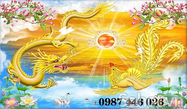 Gạch tranh rồng phụng HP9283