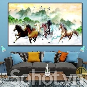 Gạch tranh 3D - mã đáo truy phong