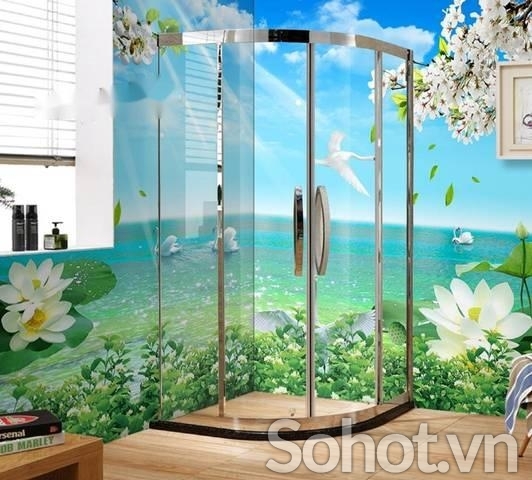 Tranh phòng tắm 3d - tranh gạch 3d phòng tắm - 7643CP