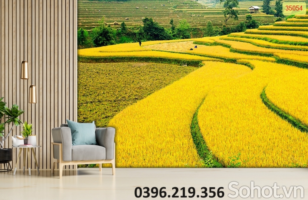 Tranh gạch ruộng bậc thang đẹp