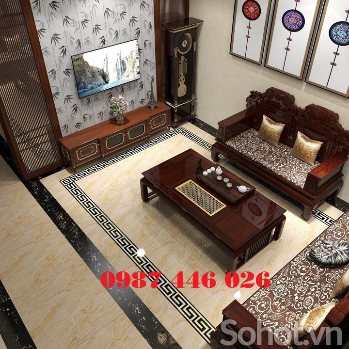 Gach viền khắc vàng đẹp HP9771