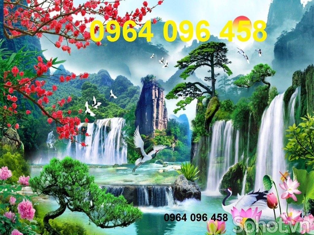 Tranh gạch 3d phong thủy mệnh mộc - HNMM94