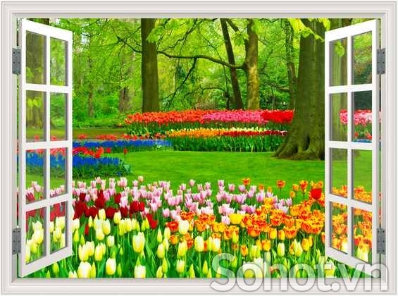 Tranh gạch 3d phòng khách - TBV54
