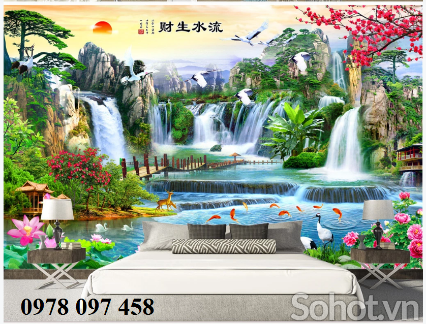 Gạch tranh ốp phòng ngủ