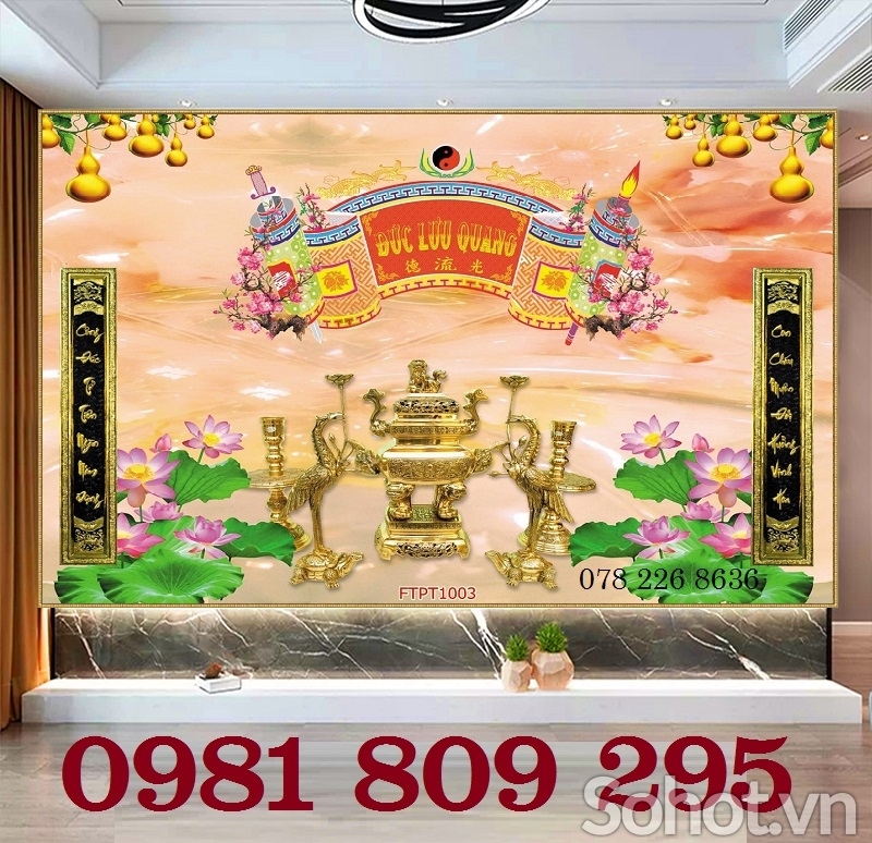 Gạch tranh ban thờ , gạch ốp tường