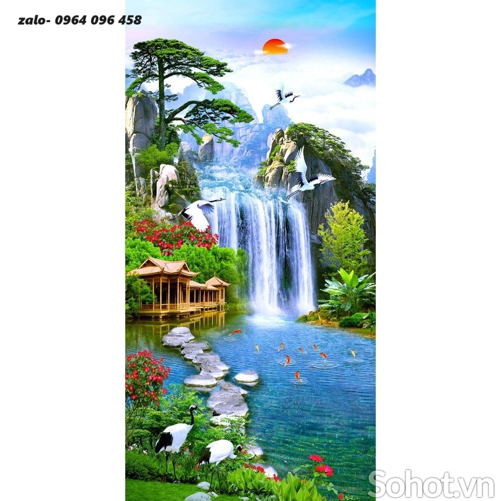 Tranh gạch ốp tường hành lang - sảnh - 10MN