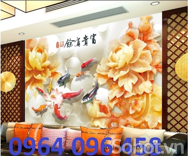 Tranh 3d phong thủy - tranh gạch 3d phong thủy - KHG54