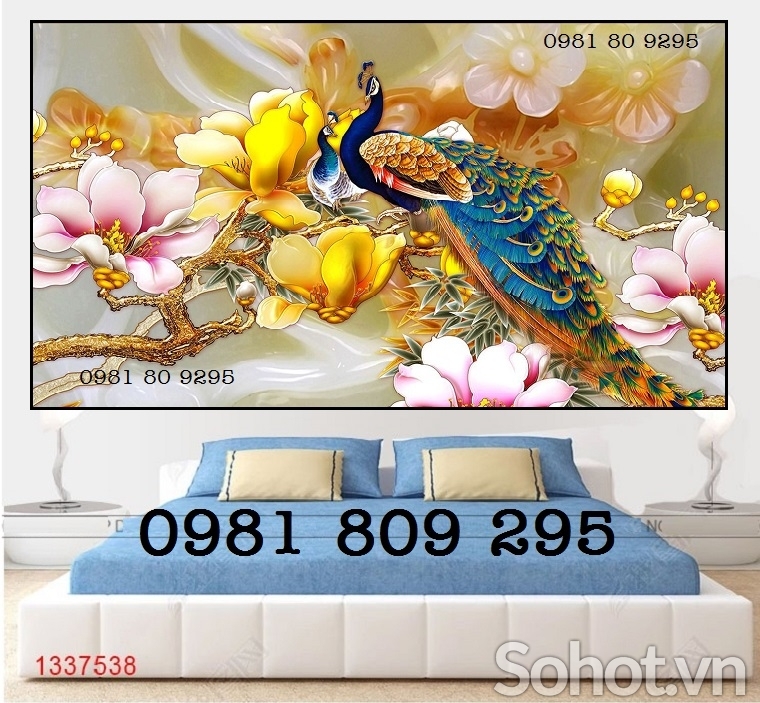 Gạch trang trí con công