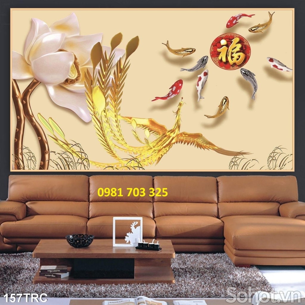 Tranh gạch đẹp trang trí rồng phượng