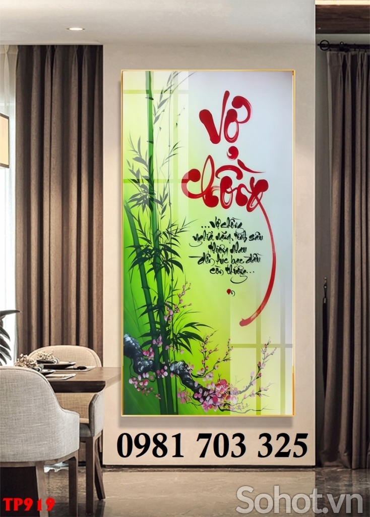 Tranh gạch 3D thư pháp