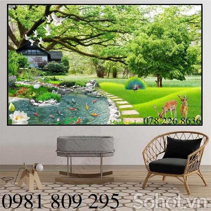 Gạch tranh 3d - mẫu tranh phong cảnh