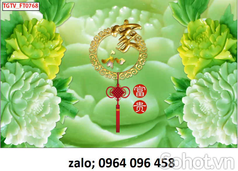 Tranh gạch 3d hoa sứ ngọc - 9866CV