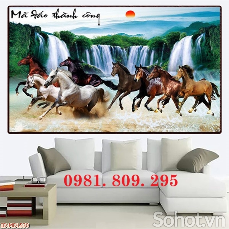 Tranh gạch ngựa ốp phòng khách
