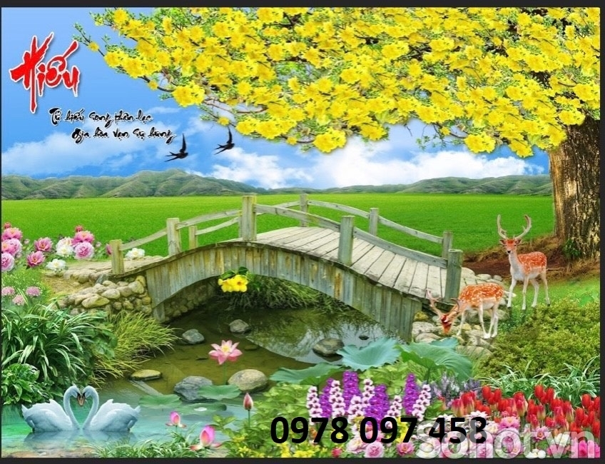 Gạch 3D - Phong cảnh thiên nhiên giao hòa