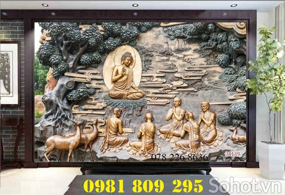 Tranh Phật giáo - gạch tranh 3d