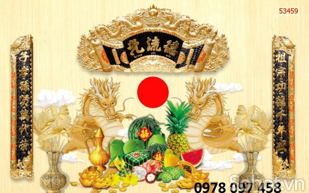 Tranh phòng thờ - gạch tranh 3D