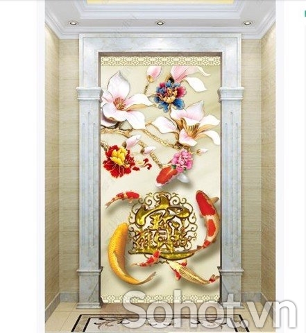 Tranh gạch 3d phong thủy phòng khách - 444XM