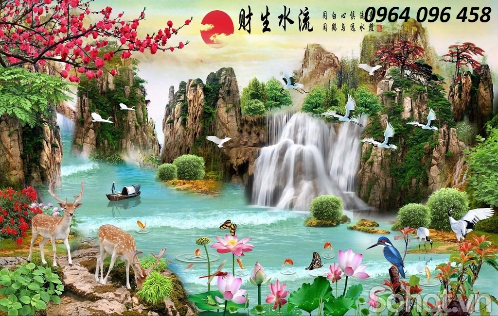 Tranh gạch 3d phong cảnh đồng quê - HGF53