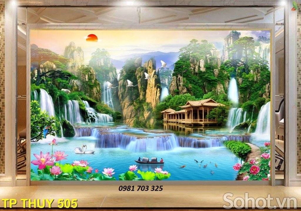 Tranh phong cảnh- gạch tranh 3D
