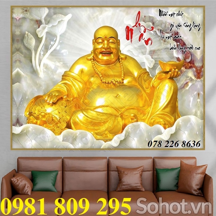 Tranh gạch 3d phật di lặc - ANH9