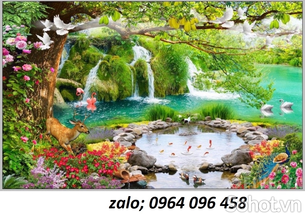 Tranh phòng khách - tranh gạch 3d phòng khách - 096CN