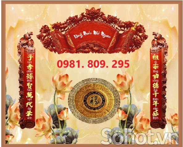 Gạch tranh ban thờ đức lưu quang