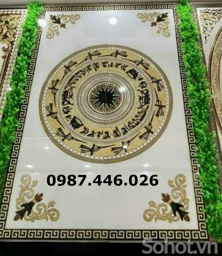 Gạch thảm hoa văn trống đồng