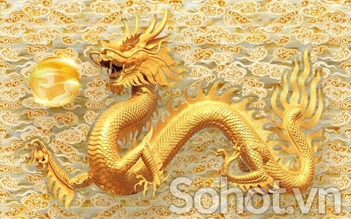 tranh rồng 3d - gạch tranh 3d rồng - TNBV4