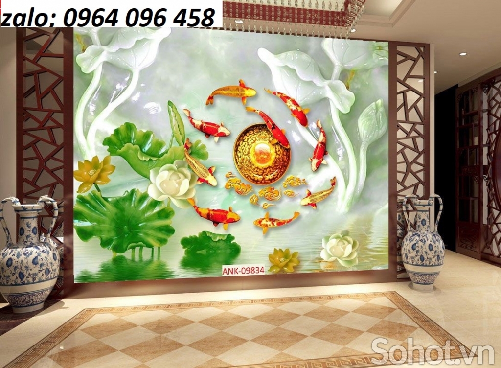 Tranh 3d - tranh gạch 3d trang trí phòng khách - TGF32
