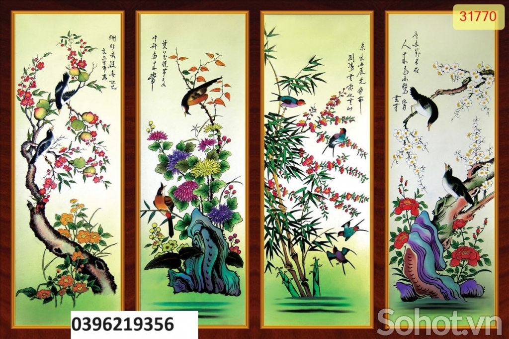 Gạch tứ quý 3D đẹp