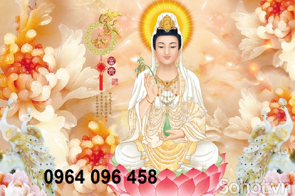 Tranh gạch hình phật 3d - gạch tranh 3d ốp tường - 32XNNB