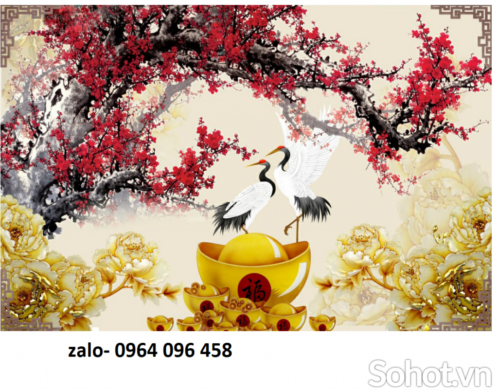 Tranh gạch 3d phong thủy phòng khách - XCBBV81