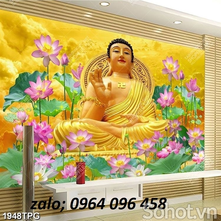 Tranh phật - tranh gạch 3d phật phòng thờ - GDX322