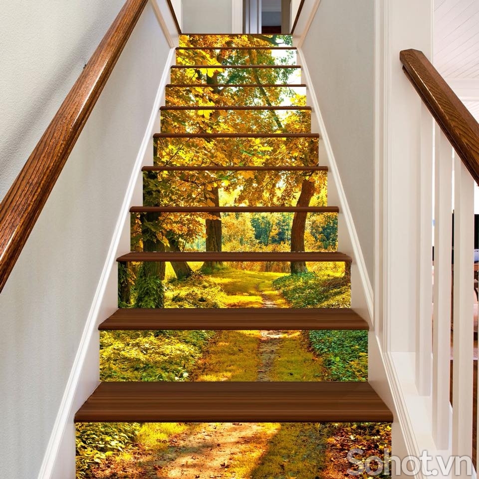 Gạch ốp tường 3D cầu thang