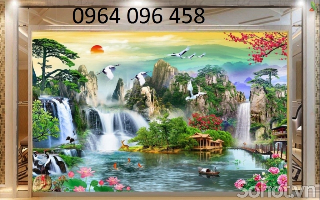 Tranh cảnh đồng quê - tranh gạch 3d ốp tường - HGCV43