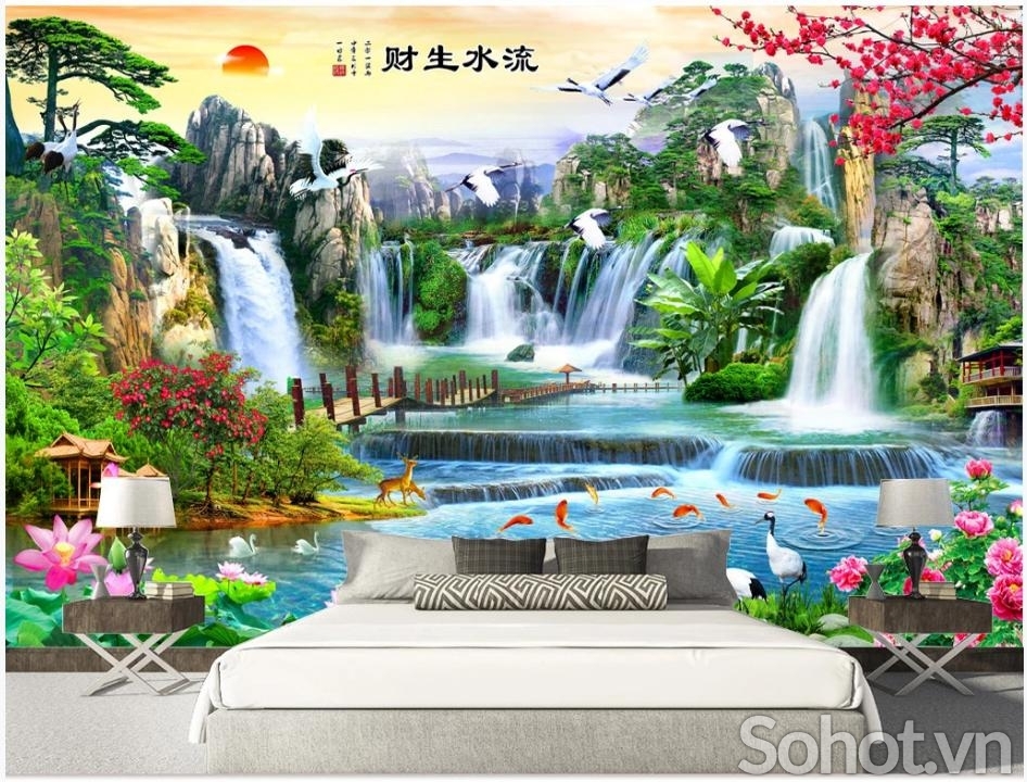 Gạch tranh trang trí phòng ngủ