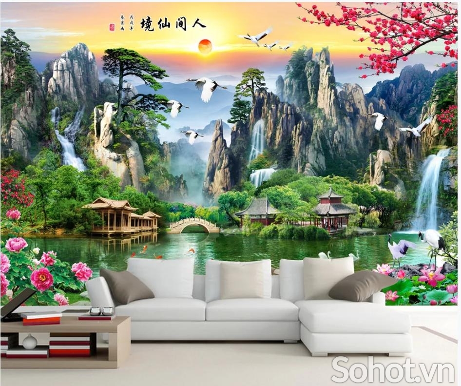 phong cảnh - tranh gạch 3D