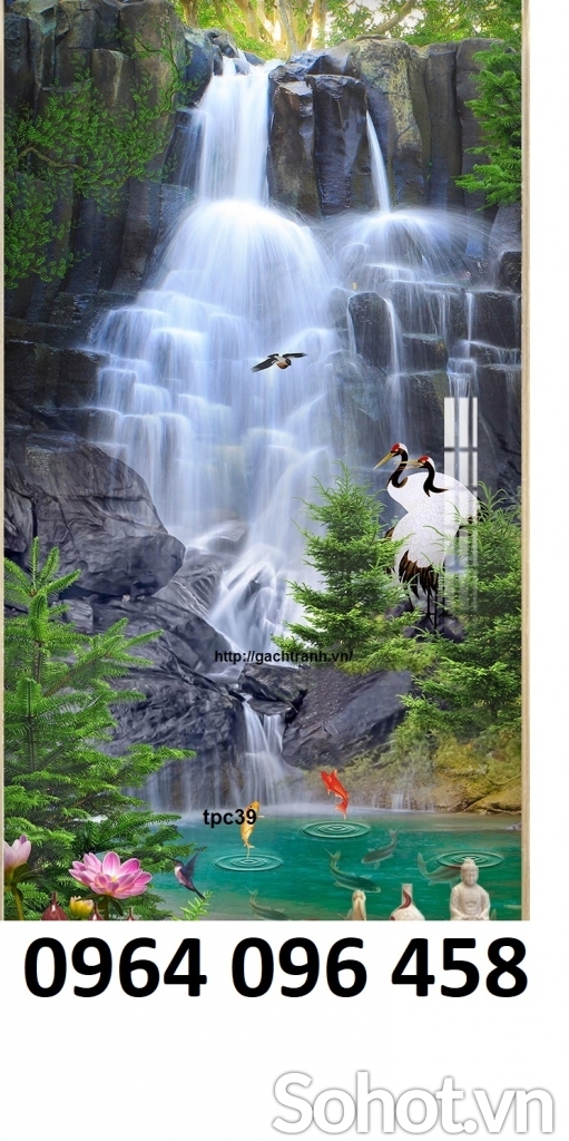 Tranh gạch phong cảnh 3d khổ đứng - XCB73