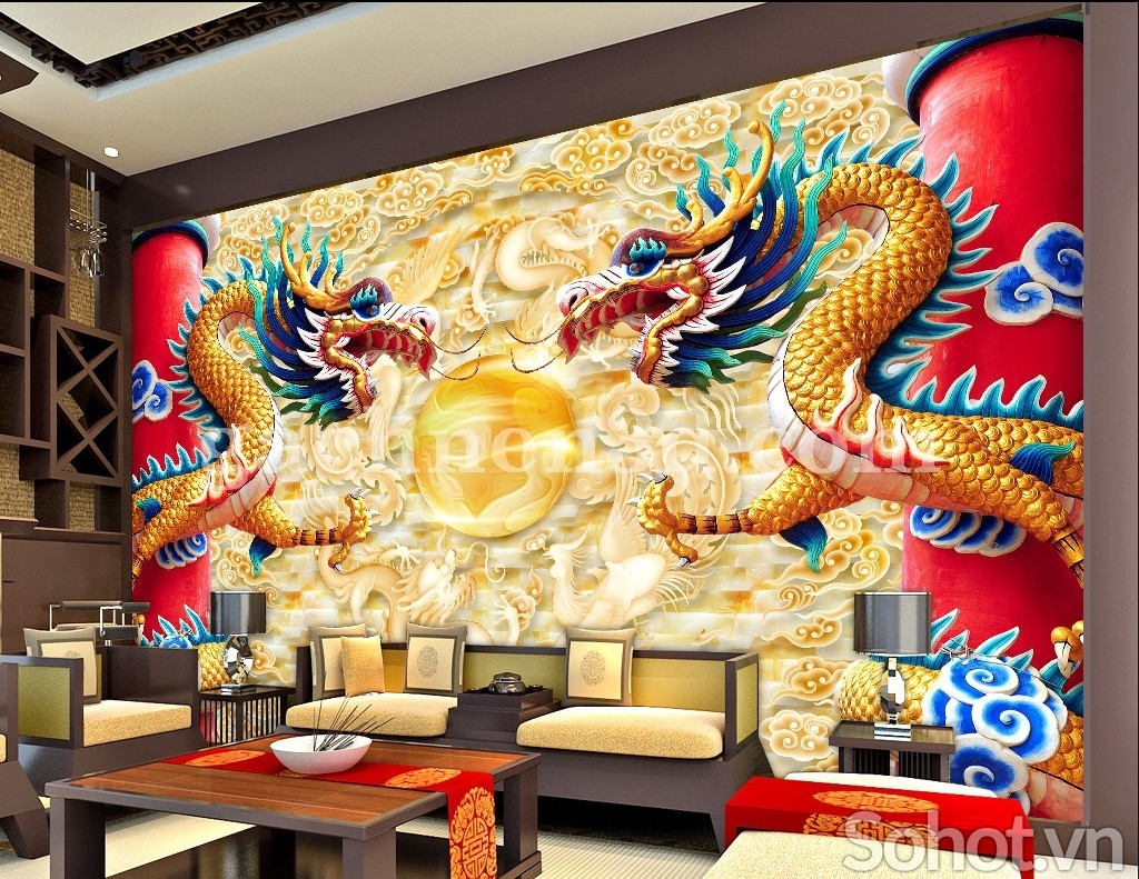 Tranh rồng- tranh gạch men 3D