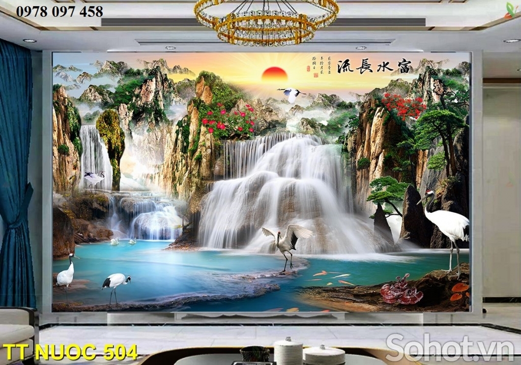 Tranh phong cảnh- tranh gạch 3D