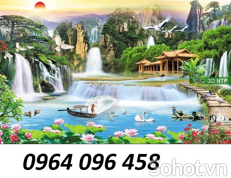 Tranh gạch ốp tường 3d phong cảnh thiên nhiên - 8009VB