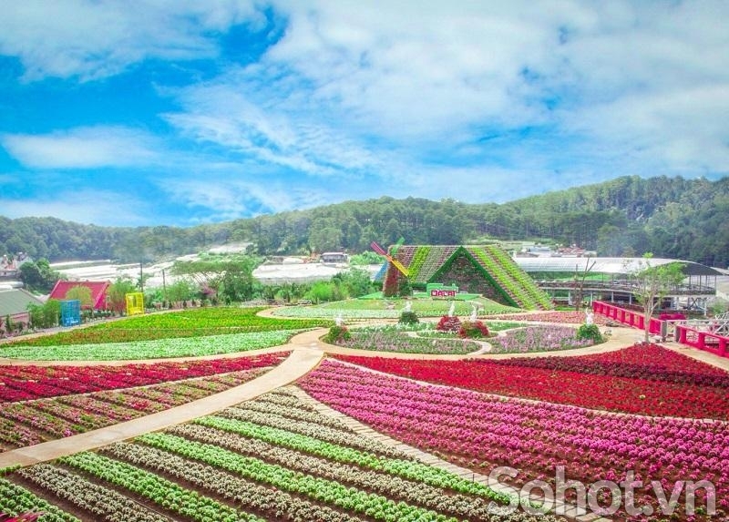 Tranh 3D- Tranh gạch vườn hoa