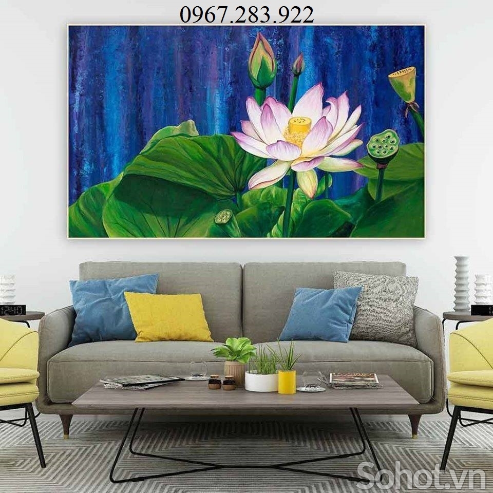 Tranh gạch- Tranh hoa sen