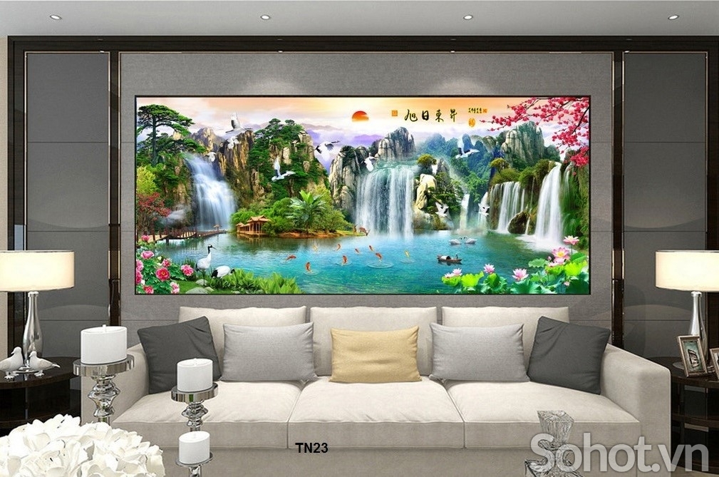 Tranh gạch 3d phong cảnh đồng quê - CXV44