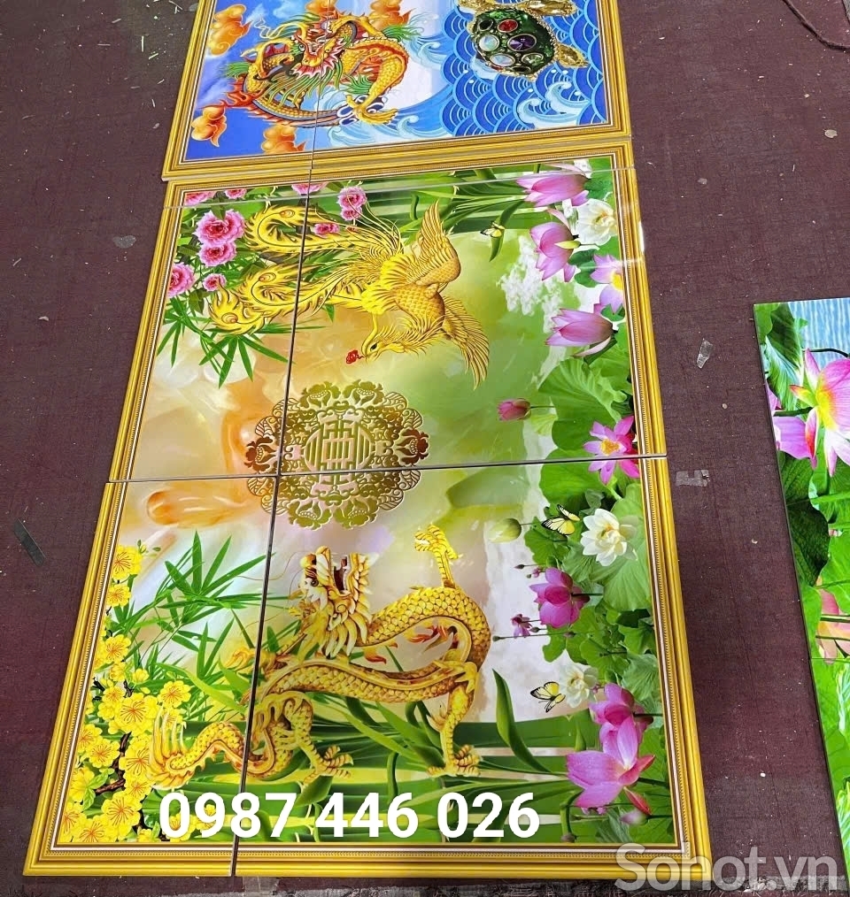 Gạch tranh rồng phượng ốp ban thờ