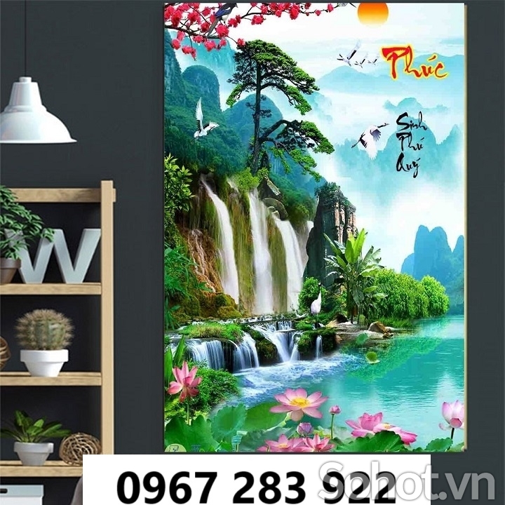 Gạch tranh khổ đứng trang trí tường