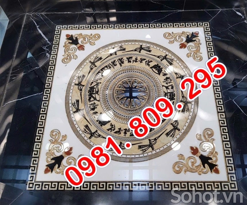 Gạch thảm 80x80cm vuông trống đồng