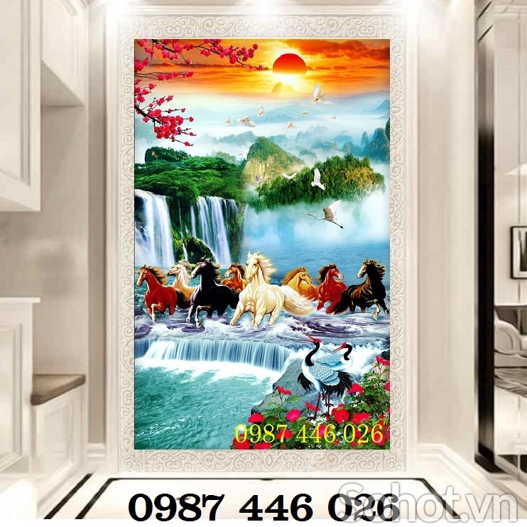 Tranh gạch men mã đáo thành công HP97283