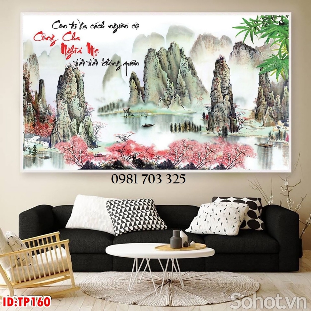 Tranh thư pháp 3D, gạch tranh