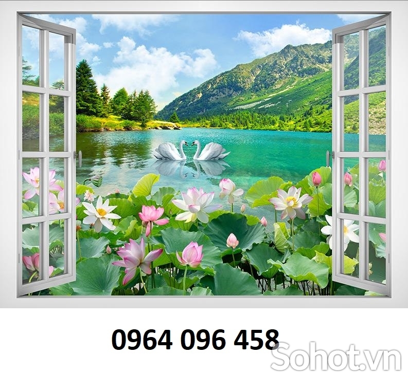 Tranh gạch 3d ốp tường cửa sổ - DXC422